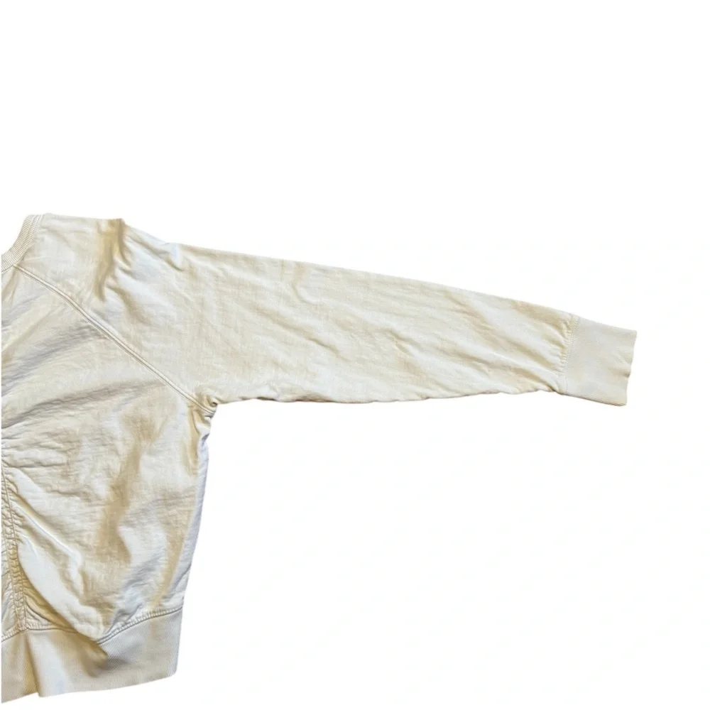 ATHLETA Women’s Size Medium White Loose Semi-Cropped Workout Top - Picture 4 of 8